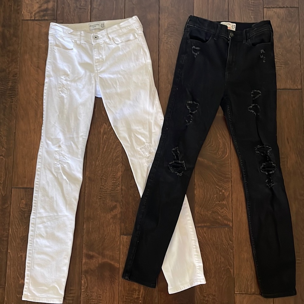 Abercrombie kids SLIM 15/16 jeans- like new 2 pairs
